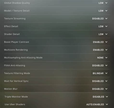 best setting for cs go.
